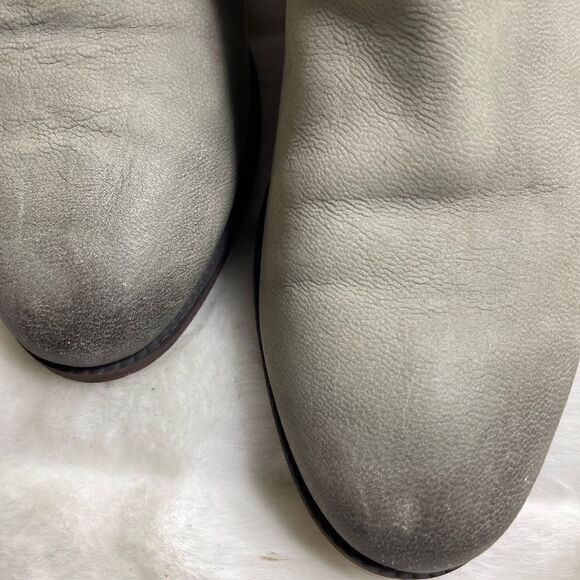 Halogen leather gray ankle boots with side zipper antique tone studs siz… - Picture 12 of 12